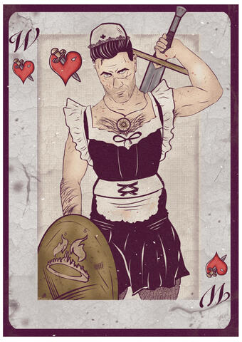 Tablestory Fanart Vintage Pinup Cards: French Maid Variant, - Will of Hearts